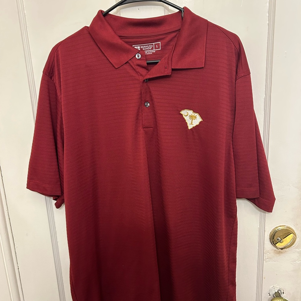 Maroon Polo Shirt with Embroidered SC Logo